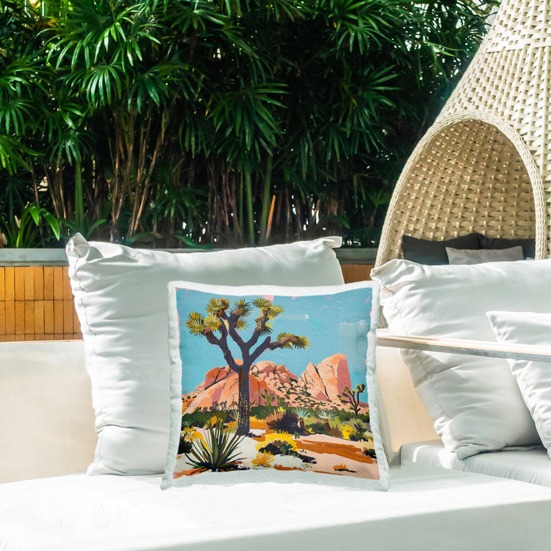 Coussin d'extérieur Modern Expressive Lakeside