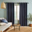 Yarn Dyed Cotton Chambray Curtains Two Panels-71482845-71482846