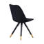 Gwawr 6 Person Dining set - a Rectangular Wooden Dining Table with Metal Legs and a Set of 6 Quilted Velvet Dining Chairs for Dining Room - Modern Dining Table Set-1413856373-1413856372