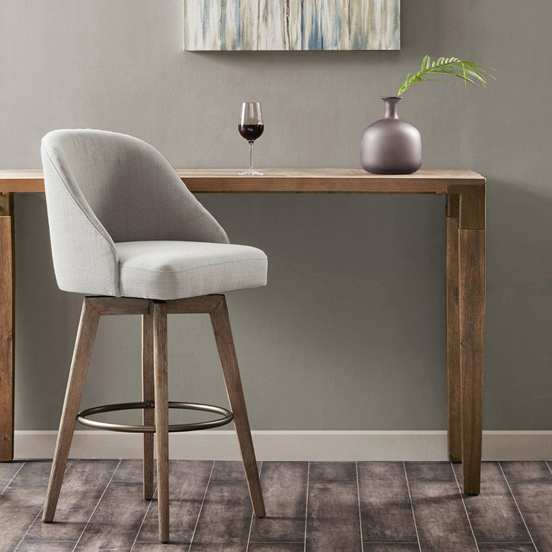 Tabouret de bar avec siège pivotant pour le bureau à domicile, Gris