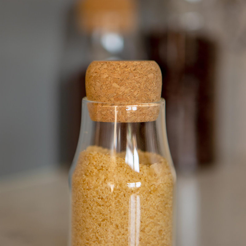 Glass Canister - Set of 6, 12.5cm H x 6cm W x 6cm D