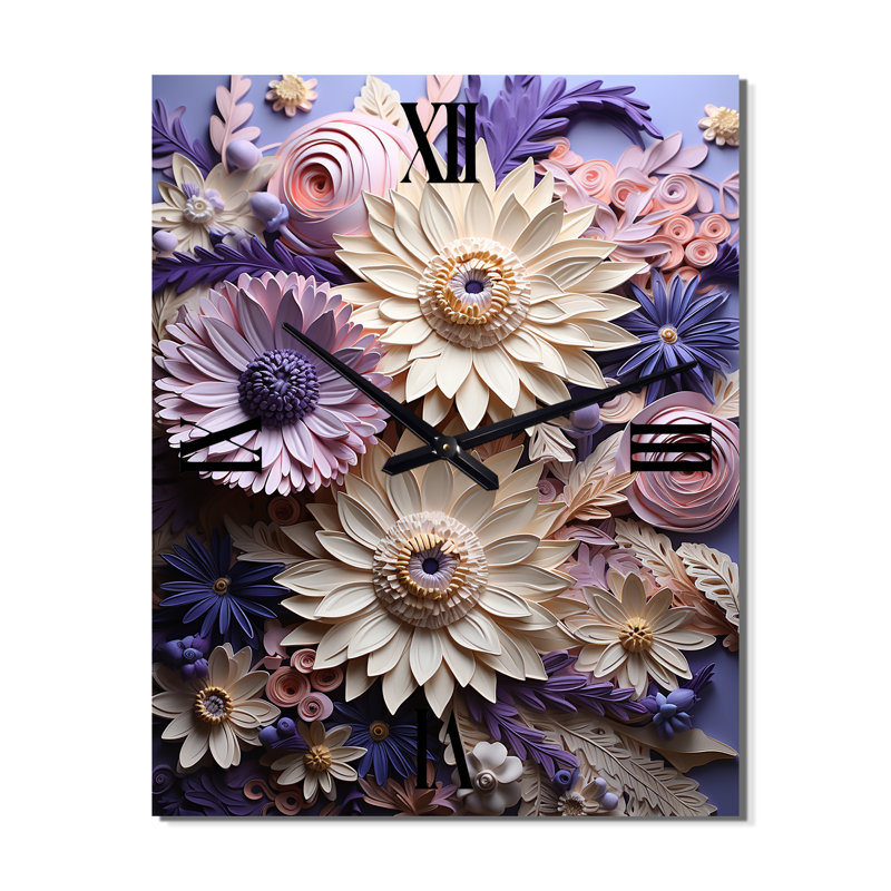 Horloge murale Aniyla - Daisies, Grand