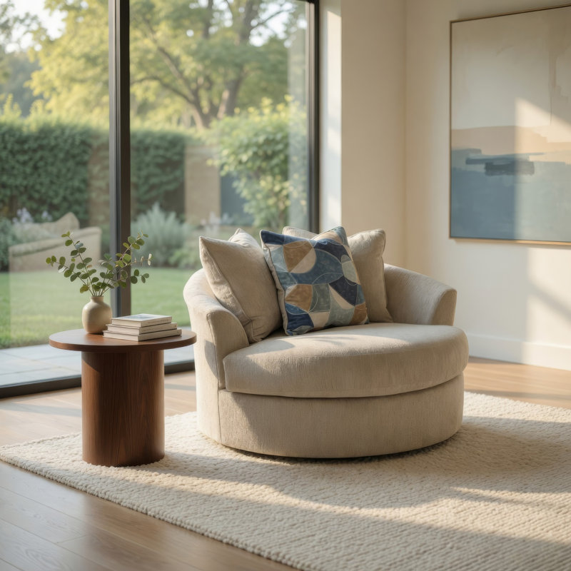 Chaise d'appoint Maxo, Mélange de polyester ivoire