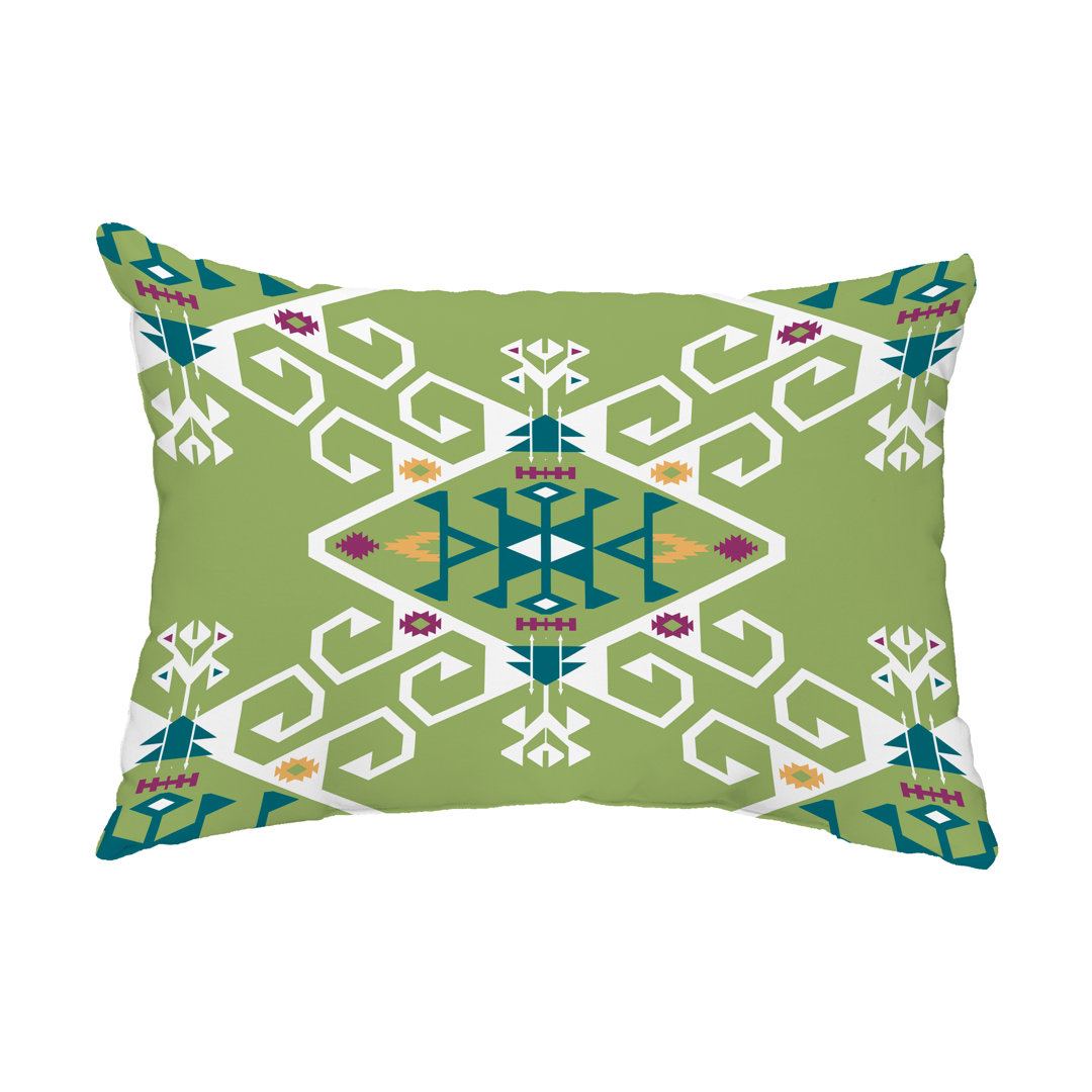 Jodhpur Geometric Indoor/Outdoor Reversible Throw Pillow e by design 