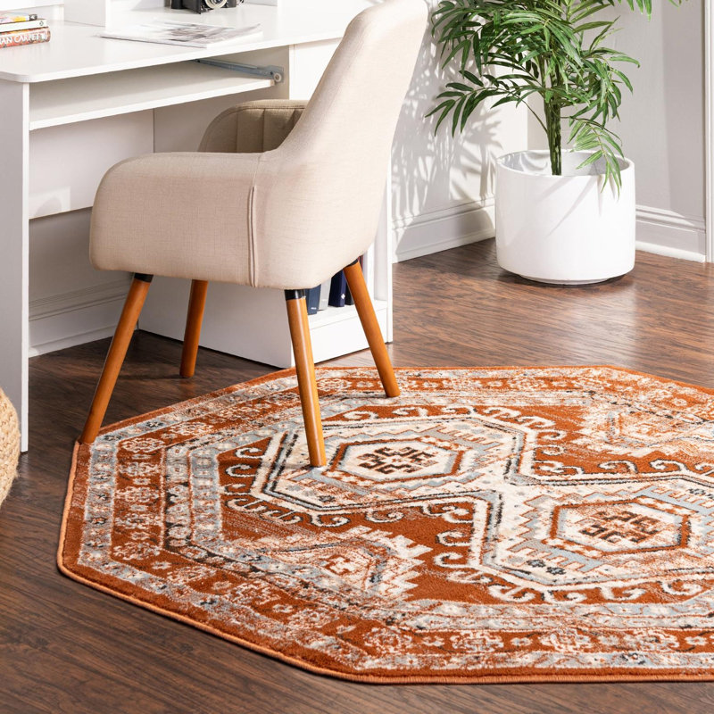 Filey Oriental Indoor Rug, Octagon 5'3"
