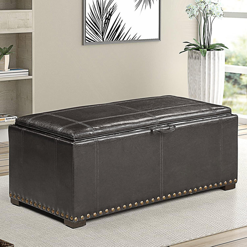 Storage Bench With 2 Side Ottomans