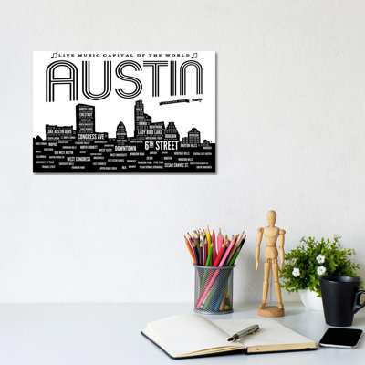 Austin Neighborhoods 1 Piece Wrapped Canvas Wall Art