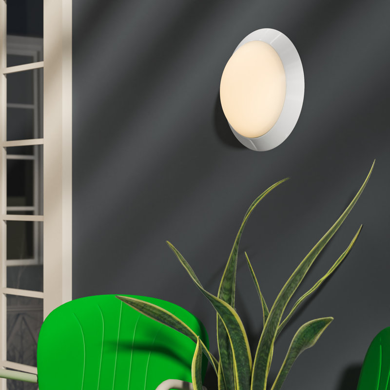 Plafonnier encastré en verre Capp, Blanc, H 4 po x l 13 po x P 13 po