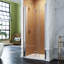 Porte de douche pliante demi-cadre avec verre transparent l 34 à 35 1/4 po x 72 po
