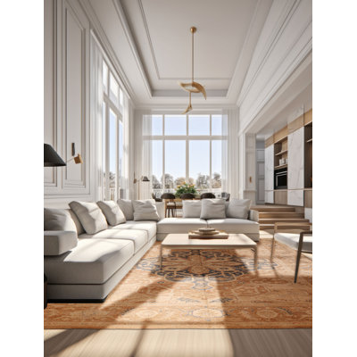 Chobi Finest Brown Rug 9'10" x 14'5"