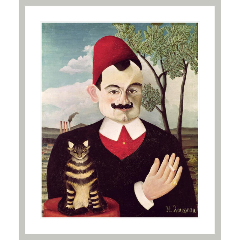 Portrait de Pierre Loti (1850-1923) par Henri Rousseau, impression giclée encadrée, H 39,84 po x l 33,5 po