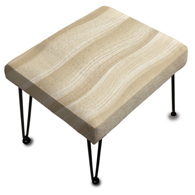 Zen Harmony - Striped Rectangle Ottoman