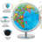 13 in Desktop Globe with Stainless Steel Stand, 720° Swivels in All Directions