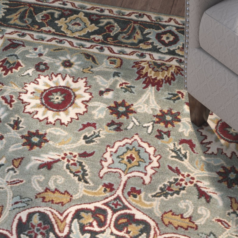 Tapis gris / gris anthracite en laine touffeté à la main Cranmore, Rectangle 8 pi x 10 pi