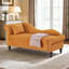 Chaise longue moderne en velours avec rangement, coussin lombaire avec accoudoir à gauche et décoration à clous pour plus de confort et de style-133234352
