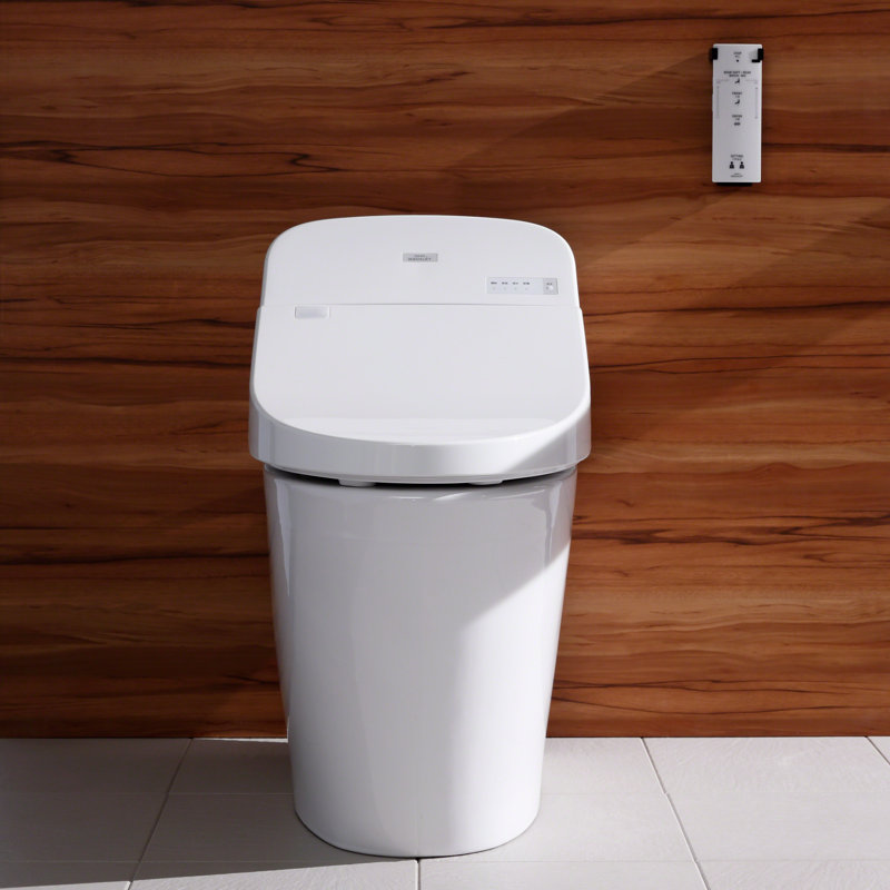 Washlet® Dual-Flush Elongated Bidet Toilet with High Efficiency Flush (Seat Included), Cotton