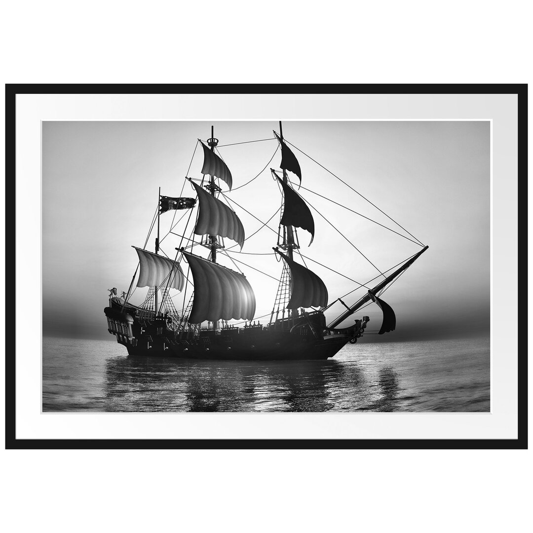 Gerahmtes Poster Altes Segelschiff