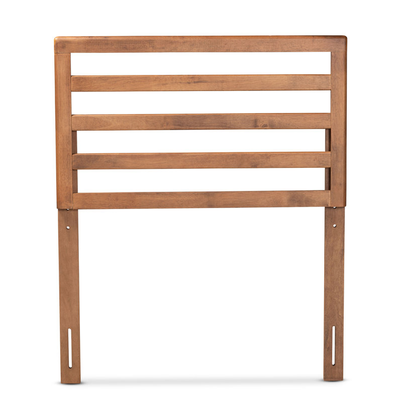 Ash Walnut Wood Twin Size Slatted Headboard