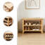 Range-chaussures en bois - Banc d'entrée en bois massif rustique-797359820