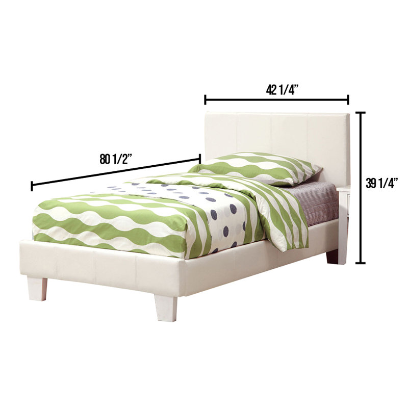 Vegan Leather Bed, Queen, White