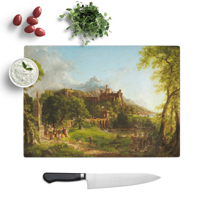 The Departure by Thomas Cole Chopping Board