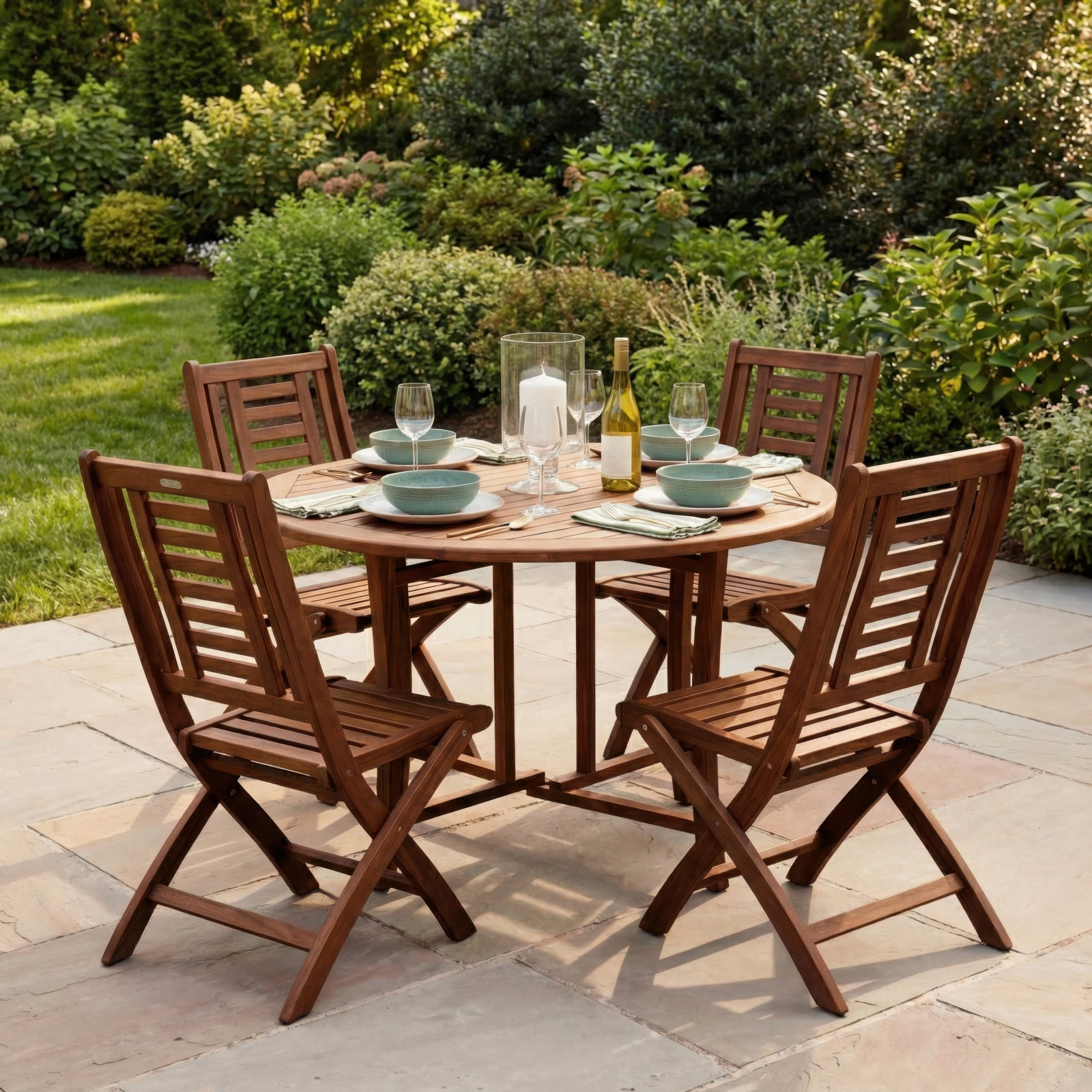 Kinsler Eucalyptus Folding Patio Side Chair