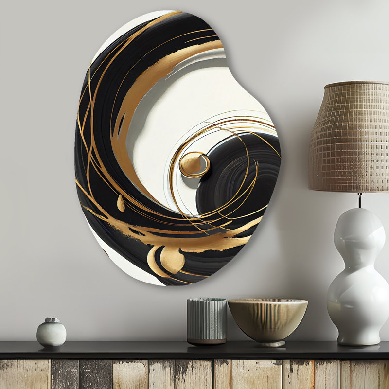 Art mural en métal asymétrique blanc en forme de marbre, impression sur toile, H 30 po x l 22 po