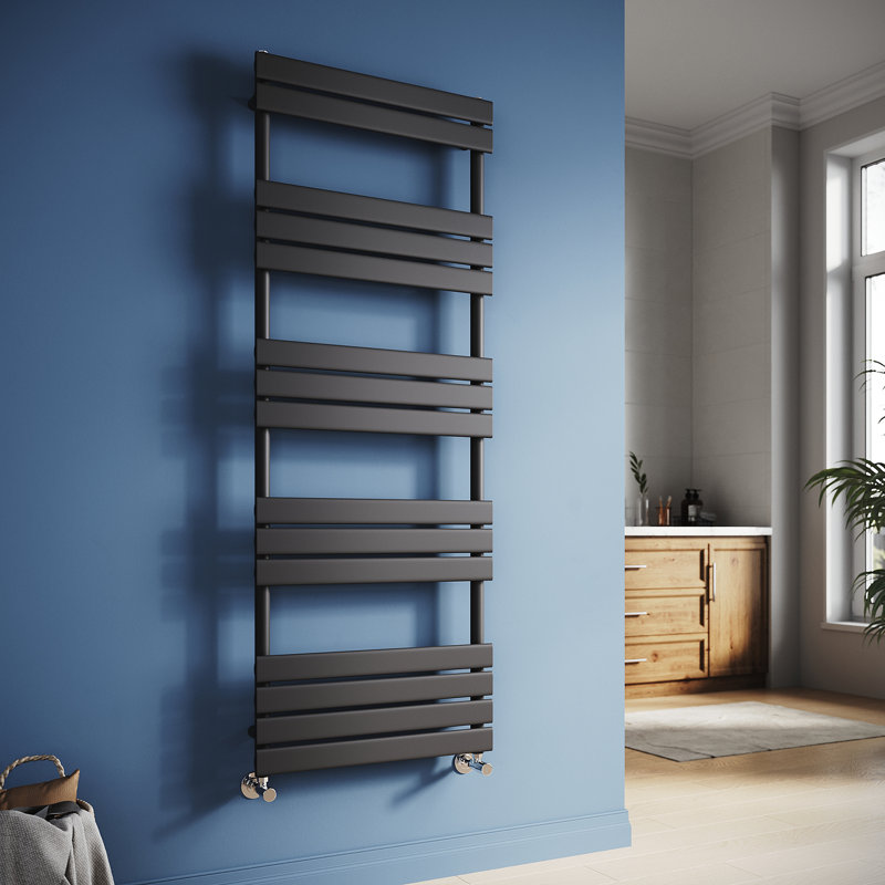 Cartha 15 Wall Towel Rack, Matte Black