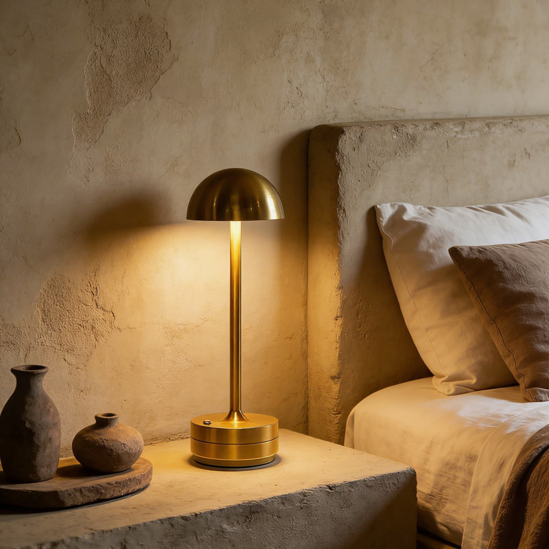 Lampe de table rechargeable sans fil avec gradateur tactile - Lampe portative à DEL 5000Mah à piles pour une utilisation intérieure et extérieure - 3 couleurs et contrôle continu de la luminosité