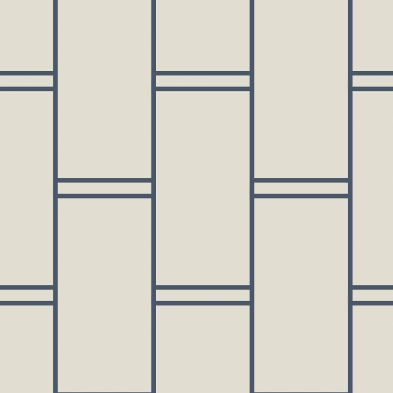 Pillar Stripe - Oxford Blue Wallpaper, Non-Pasted, Blue; Beige