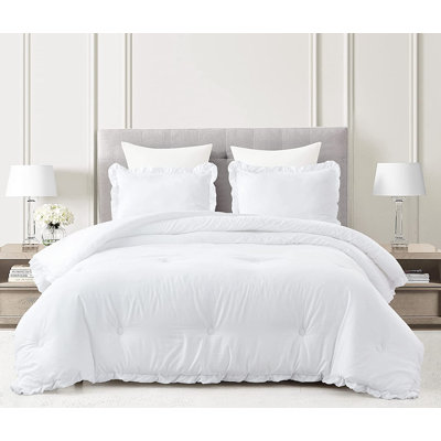 Nora Washed Microfiber Ruffled Comforter Set