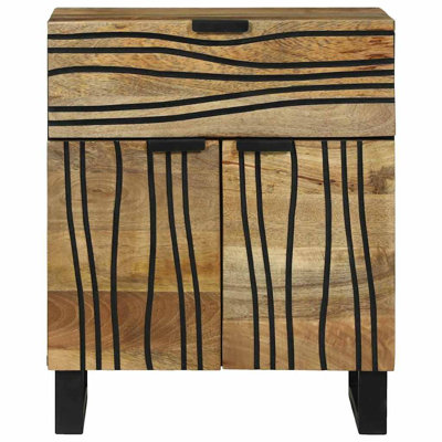 Bedside Cabinet 50 X 33 X 60 Cm Solid Mango Wood