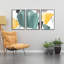 Abstrait aluminium encadré, ensemble de 3 reproductions d'art encadrées sur toile 2-2059940850-2059941080