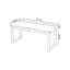 Bureau rectangulaire en bois massif noyer clair avec 2 tiroirs-1297997508