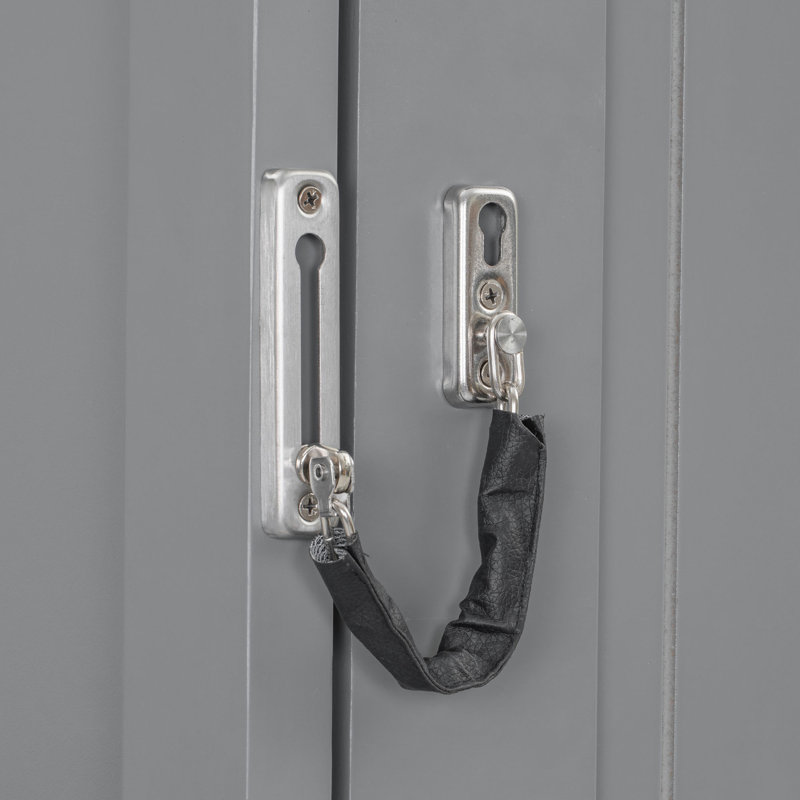 Grand lit escamotable gris avec bureau, lumières DEL et station de charge USB - Modern Space Solution, gris