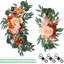 Ensemble de 19,68 pouces 2 pièces rustique artificiel guirlande florale - pivoine rose en soie-1905990594