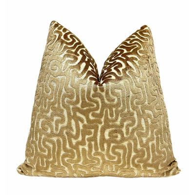 Velvet Maze Throw Pillow Cover