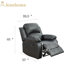 Fauteuil inclinable manuel standard en similicuir de 38,5 po Azuredee-1075171785