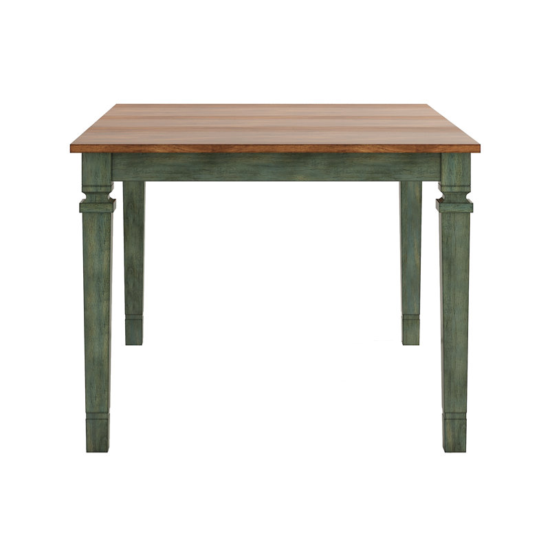 Alyra Extendable Solid Wood Dining Table, Antique Sage