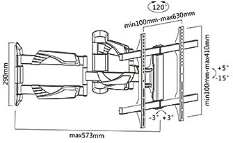 Symple Stuff Single Screen Electronic Mount