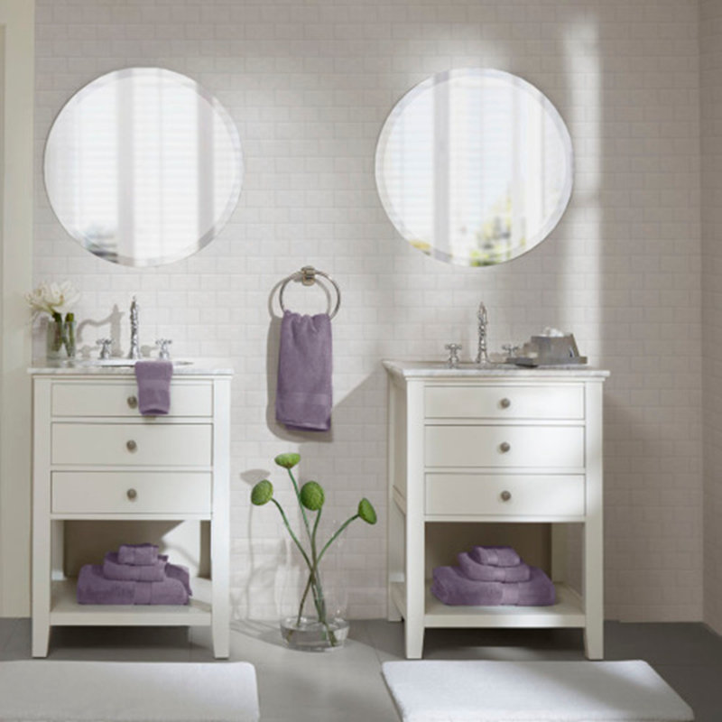 100% Cotton 8 Piece Antimicrobial Towel Set, Light Purple