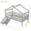 Lit mezzanine bas avec glissade, échelle, barrières de sécurité, cadre de toit de maison-1584893759