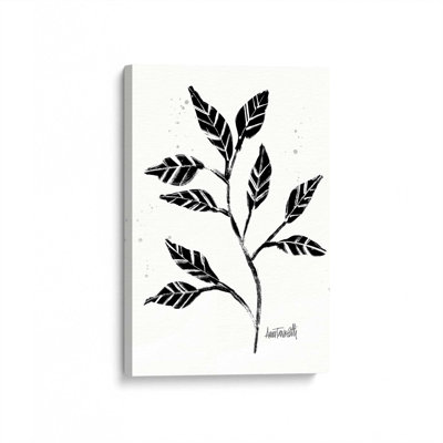 Toile tendue en noir et blanc Botanicals