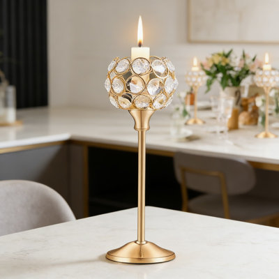 Ensemble de 6 bougeoirs en cristal rétro, support de bougie chauffe-plat creux pour pièce maîtresse de mariage et décoration de salle à manger, chandelier en métal galvanisé
