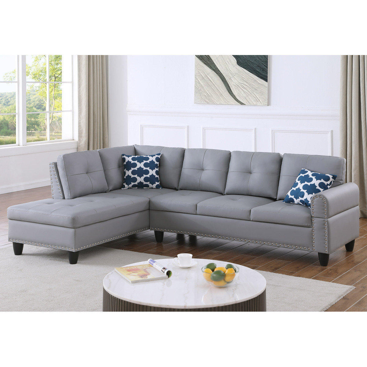 Latitude Run® 2 Piece Irine Faux Leather Sectional Sofa - Wayfair Canada