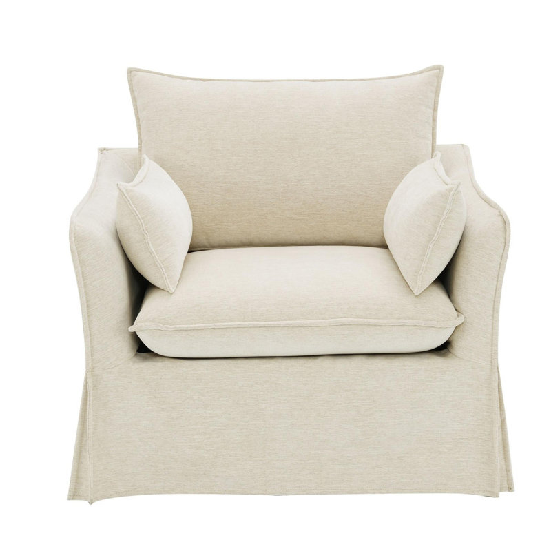 Chaise en lin Shane avec 2 coussins