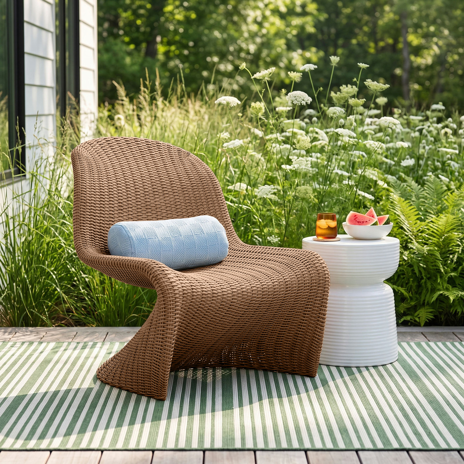 Daughtery Patio Lounge Chair, Brown