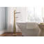 Ensemble de garniture de robinet de baignoire à poser sur pied à poignée simple transitionnelle avec douche carrée en chrome 1,75 GPM-113784733