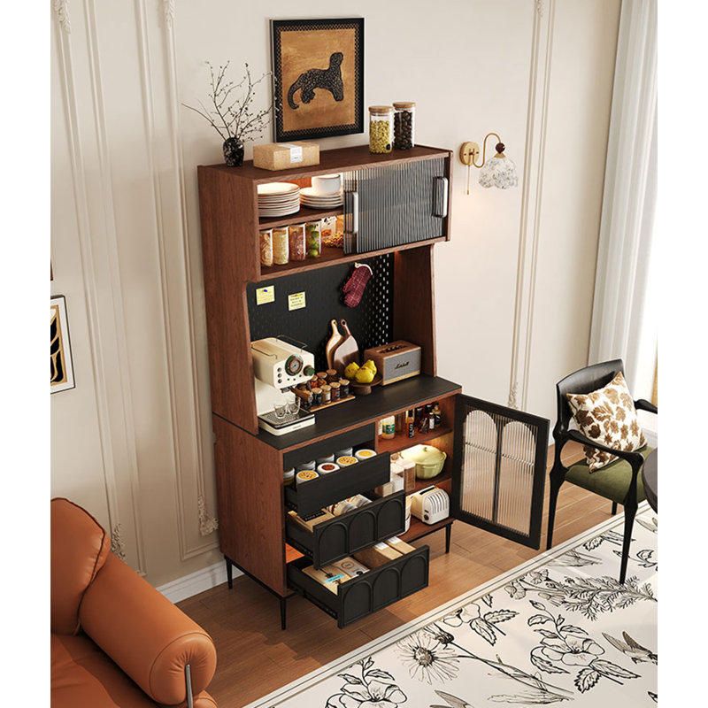 Armoire de rangement rétro en peuplier