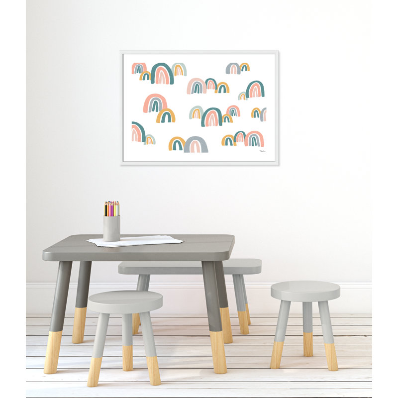 Décoration murale pour enfants, H 25,5 po x l 35,5 po x P 1,19 po, Encadré de boîte blanc